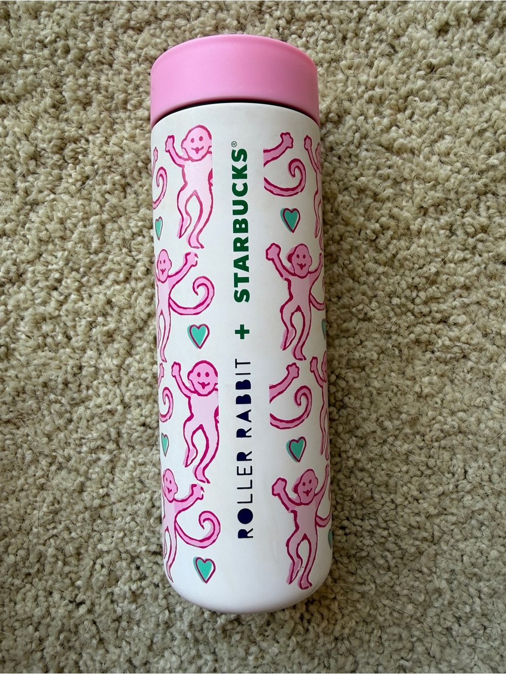 starbucks + roller rabbit tumbler🙈💕